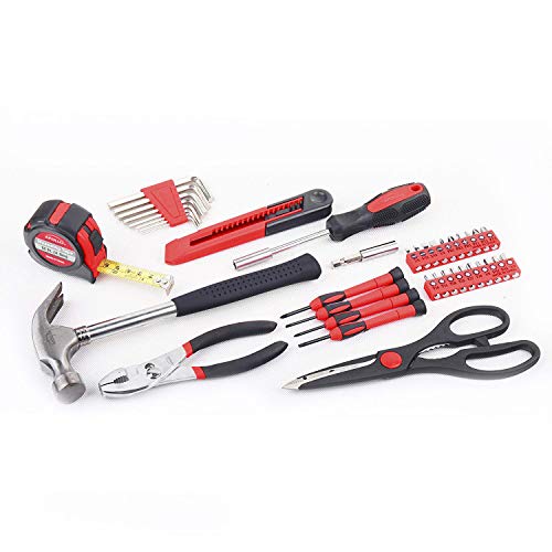 Apollo Tools Original 39 Piece General Household Tool Set in Toolbox Storage Case with Essential Hand Tools for Everyday Home Repairs, DIY and Crafts Red/Black - DT9706 by Apollo - Image 2