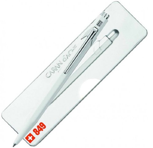 Caran d'Ache849 Popline White Ballpoint Pen - CA-849502