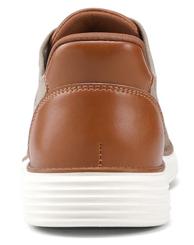 VILOCY Men's Casual Dress Tennis Shoes – Slip-On Mesh Sneakers for Breathable Comfort, Khaki (EU44) angle 4