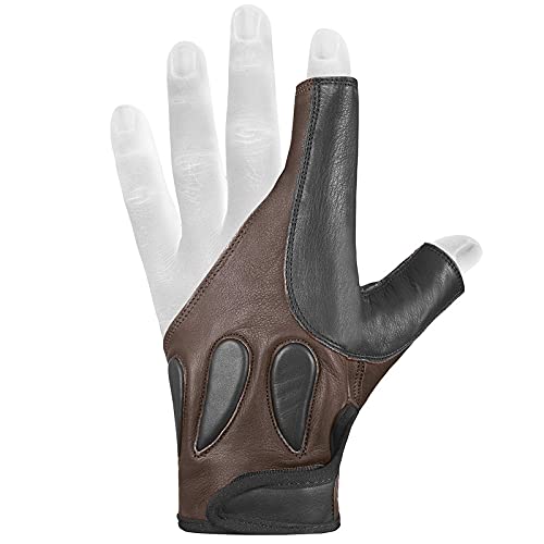 Sponsored Ad – Italian Leather Archery Bow Glove for Right-Handed Shooters – Worn on Left Hand – Padded Back – 100% Real Leather – Beige, Black, Light Brown, Dark Brown