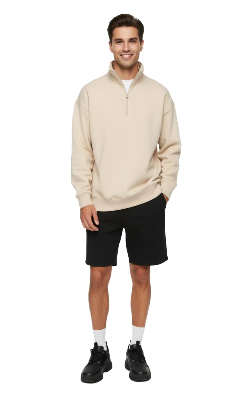 Mens's Quarter-Zip Mock Neck Sweatshirt-picture-38