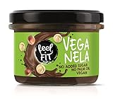 Feel FIT VEGANELA Kakao-Haselnuss-Aufstrich, ohne Zuckerzusatz, ohne Palmöl & vegan 200 g x 6