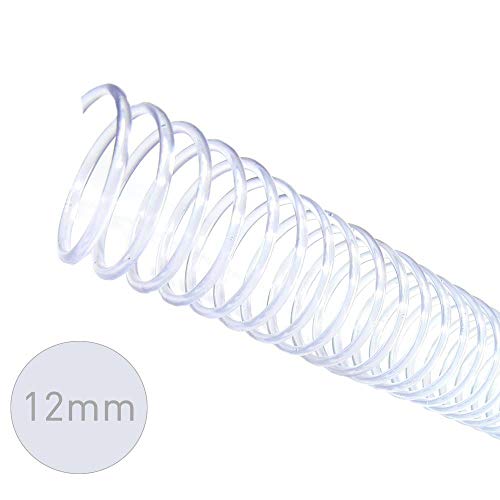 Espiral para Encadernação Cristal 12 mm para 70 folhas 100un