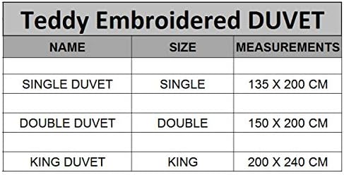 FAIRWAYUK Double Duvet Covers Set, Teddy Embroidery Stag Bedding with Pillow Case, Fleece Quilt, Super Soft, Warm Cosy, Purple