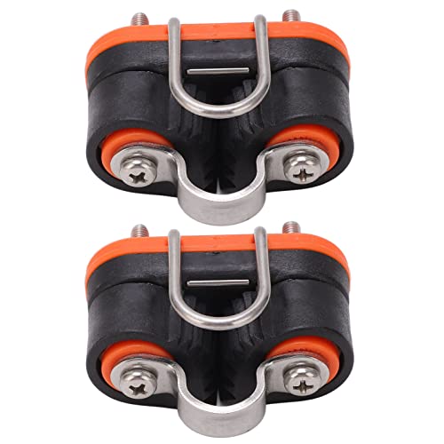 Zooke Taquet Coinceur pour Voiliers, Conception Robuste Taquet Coinceur à Entrée Rapide avec Anneau de Guidage pour Cordage de 3‑12 Mm