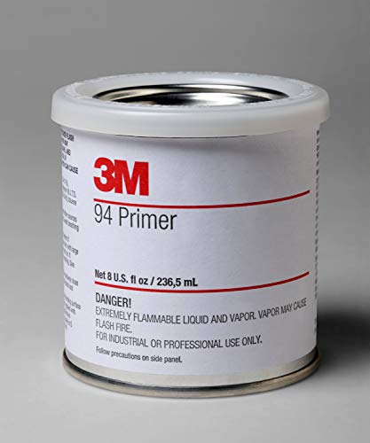 image for 3M Tape Primer 94, Light Yellow, 1/2 Pint Can, Promotes Adhesion to Po