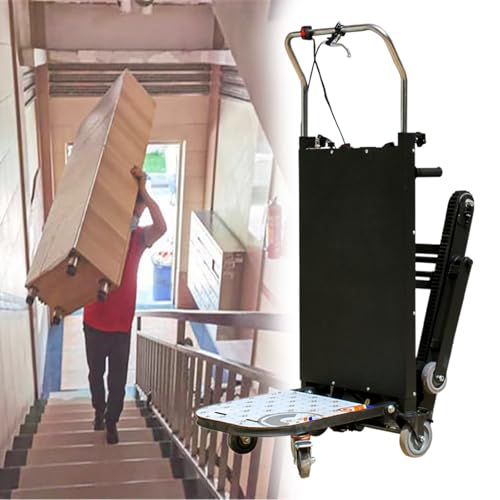 GESAIDES Electric Stair Climbing Dolly, 2980 W Electric Stair Climbing Hand Truck, 500 kg Max Load Capacity, Folding Stair Climber Hand Trucks for Moving Furniture