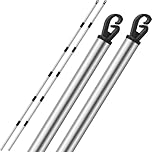 2 X 2.24 M Washing Line Prop Telescopic, Clothes Props for Washing Line Outside, Heavy Duty Stainless Steel Clothes Line Prop, Washing Poles for Laundry Support