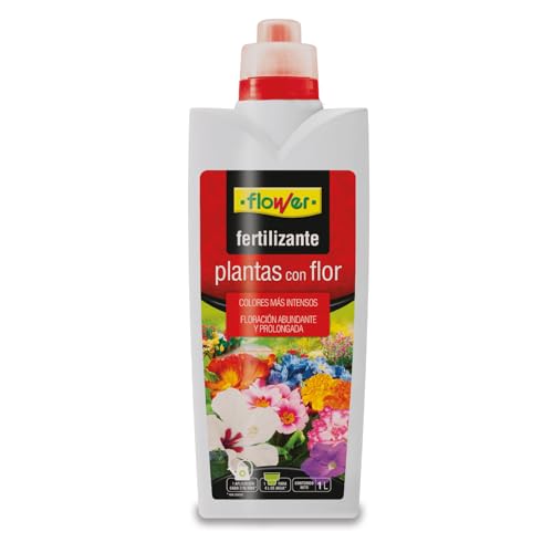 Flower - Fertilizante Líquido Plantas con Flor 1 L | Abono CE NPK 4-4-6 | Favorece la Floración e Intensifica el Color | Con Micronutrientes y Vitamina B1