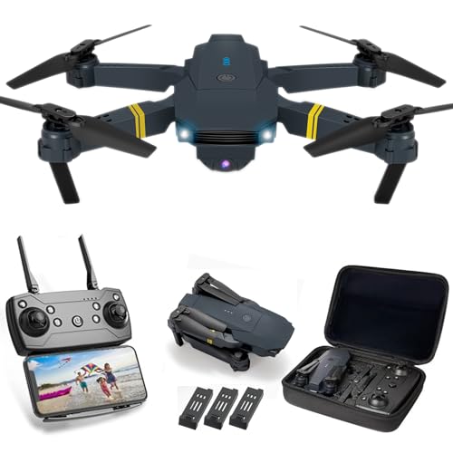 Drones with Camera for Adults and Kids 4K Foldable RC Quadcopter E58 Drone with 1080P HD Camera Black