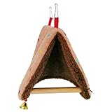 Cabane À Oiseaux - Accessoire Confortable de Cage avec Crochet,Nid Perchoir pour Calopsitte et Perruche | pour Perruche Calopsitte et Canari Maison Interieur Temps Froid d'Hiver