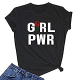 LOOKFACE Women's Cute T Shirt Junior Tops Teen Girls Graphic Tees Black X-Large