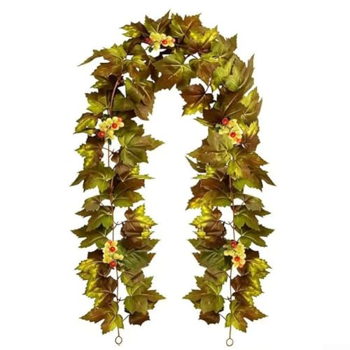 Couronne feuillage d'automne légère vigne érable pour étagère - 4