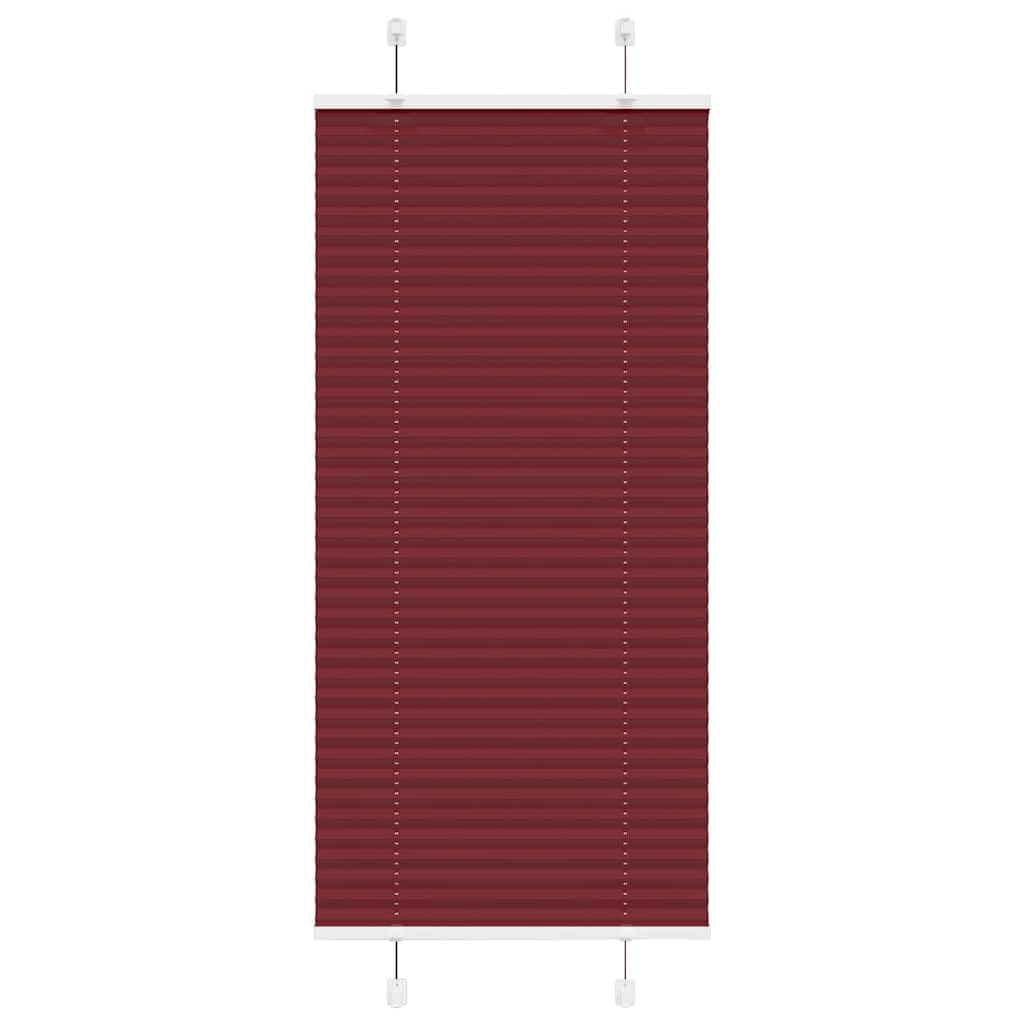 Store plissé rouge bordeaux 55x150 brise-vue intérieur fenêtre sans perçage