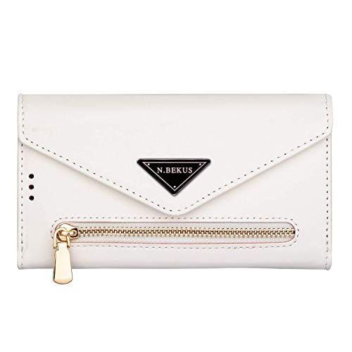 Phezen Crossbody Phone Case For Iphone 11, Iphone 11 Wallet Case With Credit Card Holder Case With Crossbody Strap Handbag Purse Zipper Flip Case Protective Cover For Iphone 11 White #TOP3