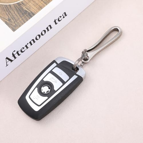 HJZHII 2 Pcs Fish Hook Key Chains, Belt Clip for Keys Antique Bronze Fish Hook Key Chains Retro Wallet Clip Belt Buckle Pocket Clips U Shaped Keychain for Men Women(Silver) - Thumbnail 3
