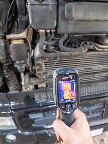 HAZET Wärmebildkamera 1992N-1, 160x120 Pixel IR-Auflösung, 2,4 Zoll LCD, Messgenauigkeit 2 Grad, 6 Farbpaletten, 8h Akkulaufzeit, ideal für Klima-, Heizungs-, und Sanitärtechnik