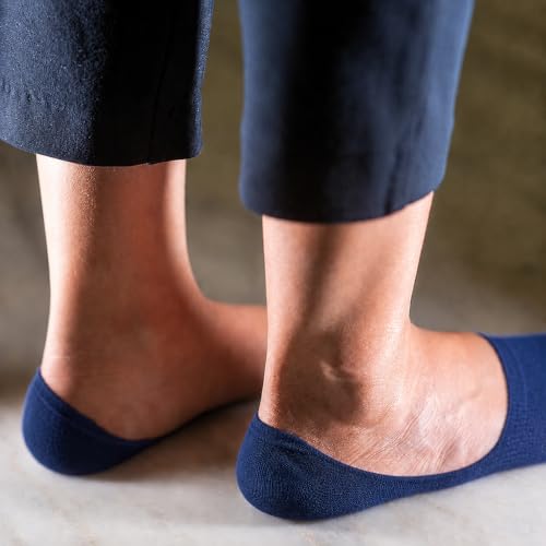 Image of HEELIUM Bamboo No Show Socks for Men | Odour Free & Breathable | 3X Softer Than Cotton Socks | Low Cut Socks | Size (UK 6-10)