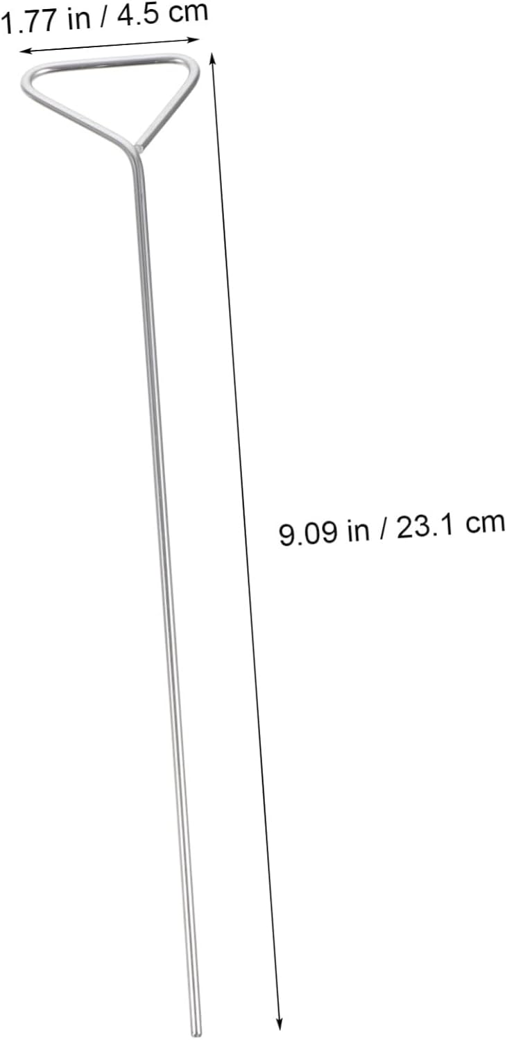 Hemoton Stainless Steel Cell Laboratory Tool 9.05X1.77X4.92 Inch Triangle Head Cell Spreading for Scientific Experiments and Lab Use