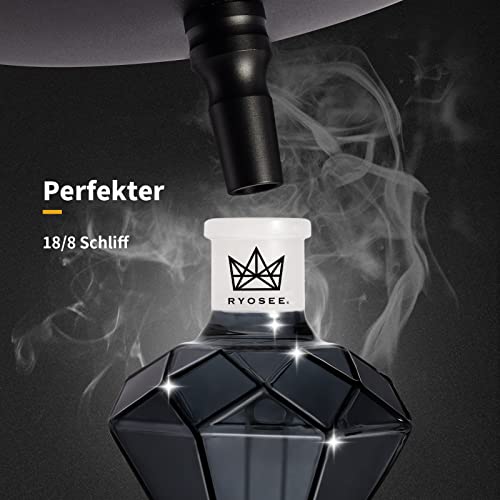 Ryosee Shisha Molassefänger Diamant Für alle Shishas mit 18/8 Schliff aus Verdicktes Glas Premimum Universal Shisha… – Bild 5