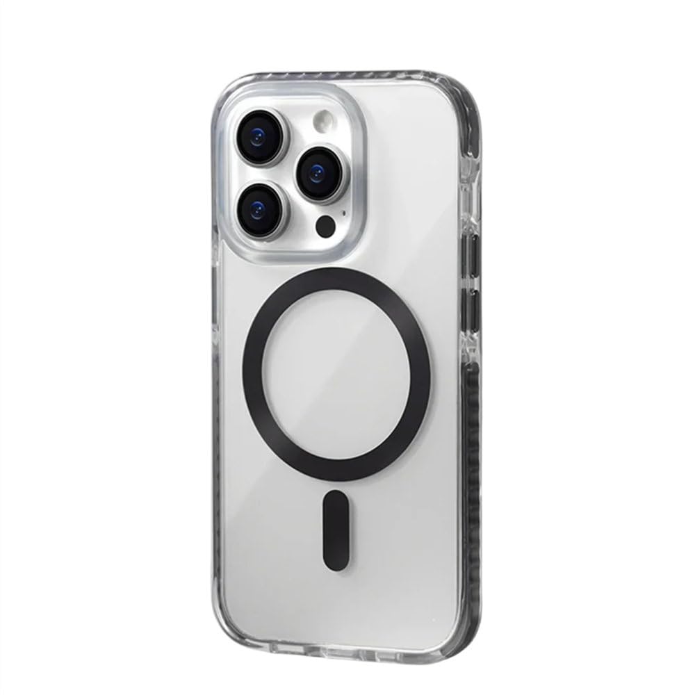 Coque de luxe ENILSA anti-slip noire pour iPhone 15 Pro Max - 8
