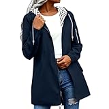 Raincoats Women Classic Striped Linen Windbreaker Long...
