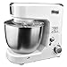 GAOLIGUO Robot kuchenny 5 l, maszyna do ugniatania ciasta, 1000 W, mieszadło z trzepaczką, hak do zagniatania, trzepaczka, miska ze stali nierdzewnej, kolor biały