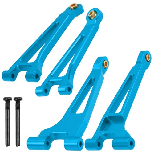 Vgoohobby Metal Suspension Swing Arm & Shock Tower Mount & Steering Hub & Metal Steering Rod & Body Mount Compatible with Hyper Go H14bm MJX 14210 14209 1/14 RC Car (Blue)