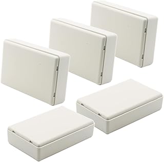Zulkit 5Pcs Project Boxes ABS Plastic Electrical Project Power Case Small Junction Box White 3.15 x 1.97 x 0.83 inch (80 x 50 x 21 mm)
