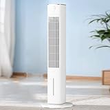 GWFBLID Condizionatore Portatile a Torre Condizionatori a Evaporazione con Serbatoio da 4.5 Litri Oscillazione 80° 3 velocità 3 modalità Ventilatore Aria Fredda per Casa e Ufficio Bianco