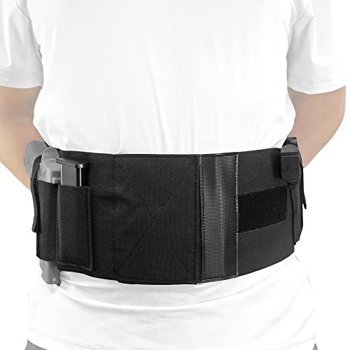 Depring Belly Band Shoulder Gun Holster For Concealed Carry 2-In-1 Design For Men And Women Fits Subcompact Compact Pistols For Glock S&W Shield H&K Kahr Springfield Taurus Kel Tec Walther M #TOP5