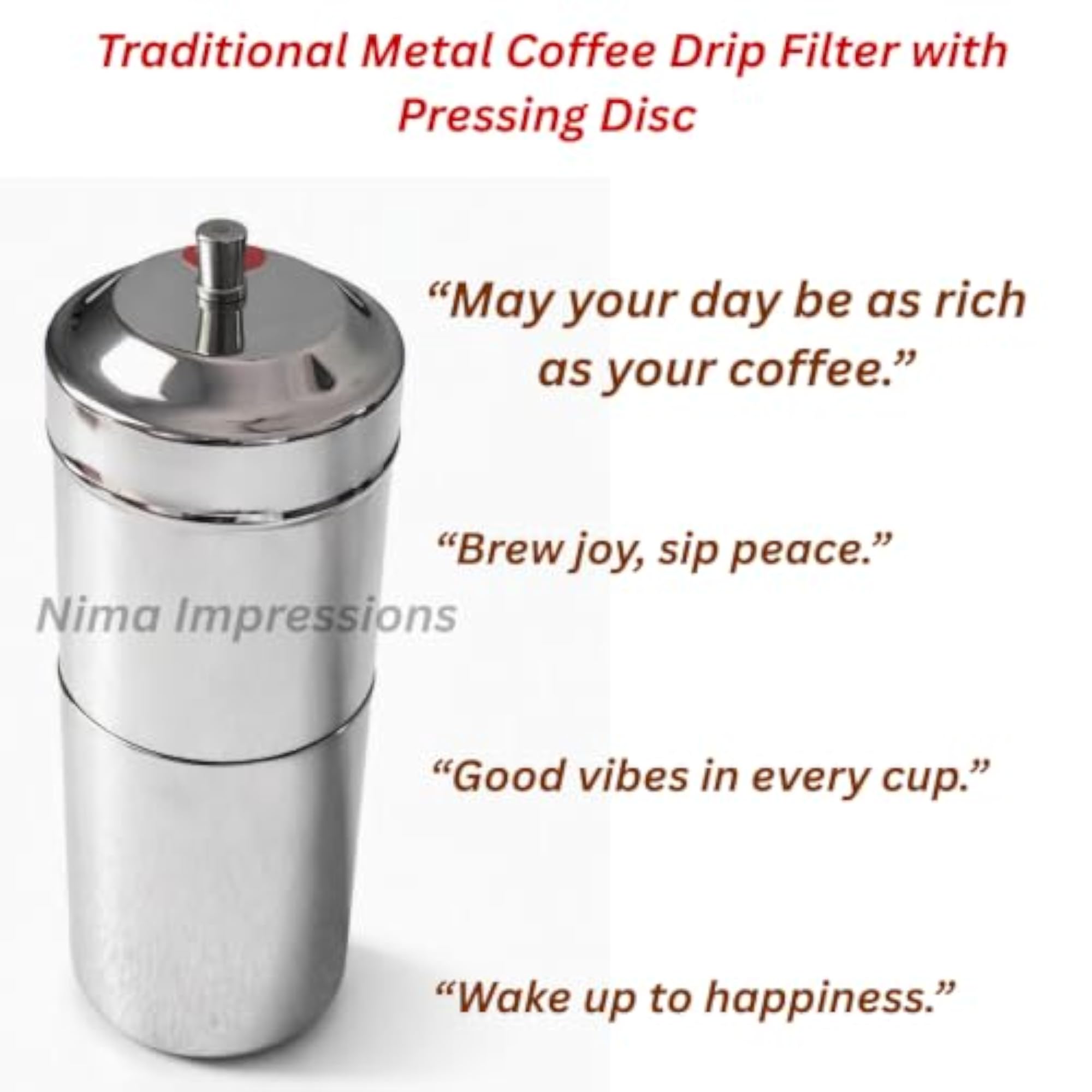 Pure Heavy Stainless Steel Coffee Filter for Traditional Brewing