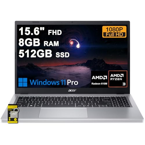 Acer Aspire Go 15 �r�W�l�X�m�[�g�p�\�R�� 15.6�C���` FHD ComfyView AMD �N�A�b�h�R�A Ryzen 3 7320U 8GB RAM 512GB SSD Type-c Wi-Fi6 �������o�b�e���[ Win11Pro I