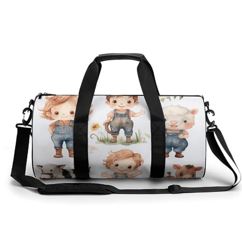 Sac de voyage en toile grande capacité 45 cm sac de sport blanc mixte