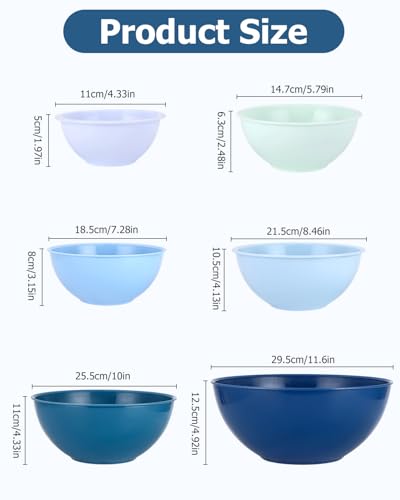 6 saladiers empilables avec couvercles sans BPA Syvory – Image 2