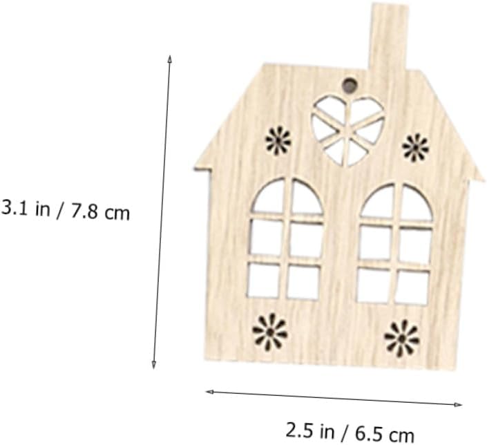 Tofficu 20 Pcs Wooden Christmas Ornaments Christmas Tree Decor Home Decor Tree Ornaments Tree Hangings Window ations Door House Hanging