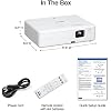 Epson EpiqVision Flex CO-W01 Portable Projector 3-Chip 3LCD, Widescreen, 3000 Lumens Color/White Brightness, 5 W Speaker, 300-Inch Home Entertainment and Work, Streaming Ready