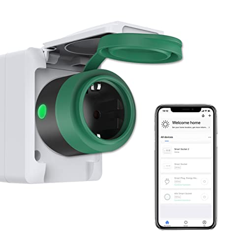 UCOMEN Enchufe WiFi Smart Plug para exteriores, compatible con Alexa y Google Home, 1 paquete Cover