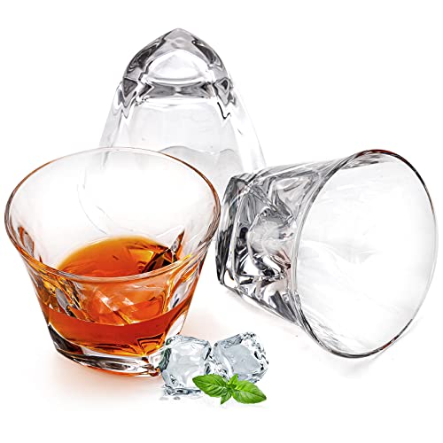 Foraineam Drinking Glasses Set Of 6 Old Fashioned Whiskey Glass Cups Bar Tumblers With Thick Weighted Bottom, 10 Oz Rocks Glassware Set For Whiskey, Scotch, Bourbon, Liquor And Cocktail Drinks #TOP3