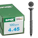 Fassadenschraube, 4 x 45 mm, 100 Stück, Teilgewinde, Linsensenkkopf extra klein, T-STAR plus T15, CUT-Spitze, Edelstahl rostfrei A2 BLAX - 0467040400453