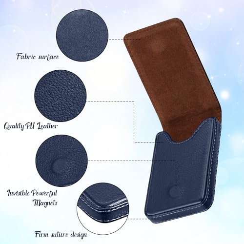 image for Outus 2 Pieces Business Card Holder, Business Card Wallet PU Leather B