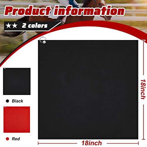 Sunnyray 48" Horse Training Flag Horse Training Equipment With 4 Feet Replacement Flags And Telescopic Handheld Flagpoles, Red, Black #TOP2