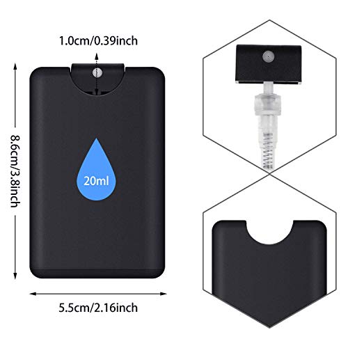 15 Pieces 20 Ml Cardcase-Like Plastic Perfume Spray Bottles Refillable Fine Mist Spray Bottle Portable Moisturizing Sprayer Box Empty Travel Bottle For Makeup Cosmetic Essential Oil #TOP1