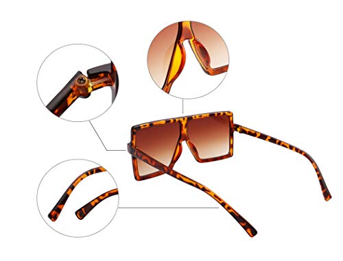 Fourchen Oversized Square Sunglasses For Kids, Flat Top Fashion Shades Sunglasses For Girls And Boys thumb #2