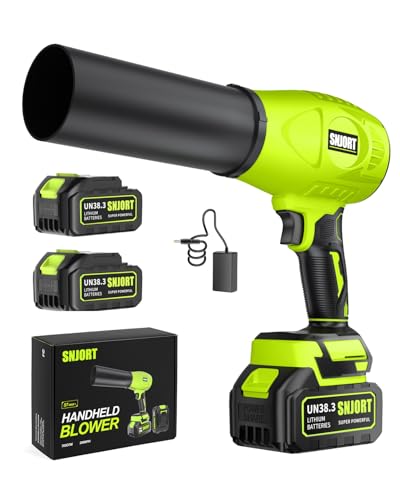SNJORT Leaf Blower Cordless with Battery and Charger, 980,000 RPM,