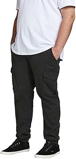 JACK & JONES Men's Paul Flake Plus Size Cargo Pants (pack of 1)