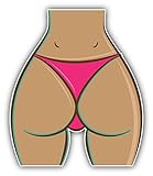 Zirni Sexy Woman Ass Thong Sticker Decal Design