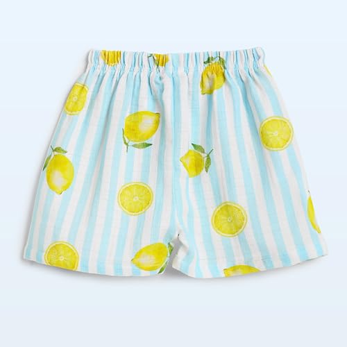 Image of The Boo Boo Club Kid'S 100% Muslin Organic Cotton Printed Button Shirt and Short Set | Half Sleeve Shirt | Summerwear Set | Kids Cothing Wear Set