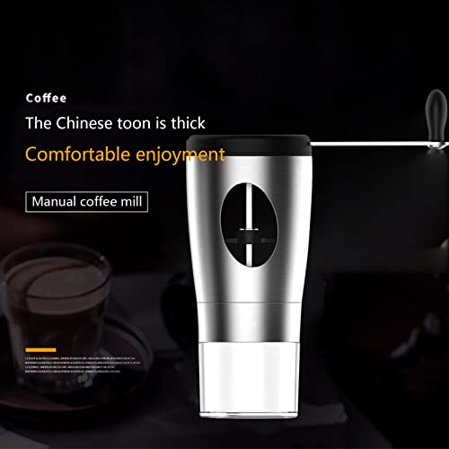 Hand-Kaffeemühle aus Edelstahl, konischer Grat, keine Stromversorgung, manuelle Kaffeemühle für Tropfkaffee, E-spresso… – Bild 7
