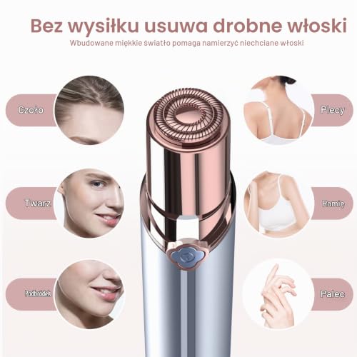 Ulepszony przyrząd do usuwania włosów na twarzy dla kobiet, ładowany przez USB, bezbolesny trymer do włosów, przenośna g